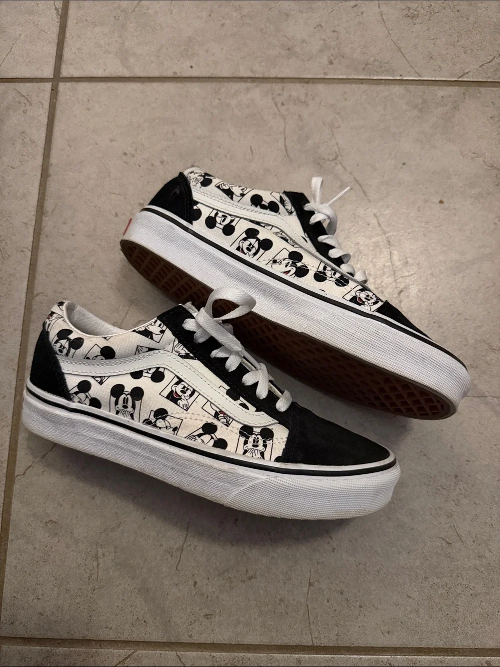 Vans Black & White Mickey Mouse Old Skool Sneakers - Picture 2 of 6